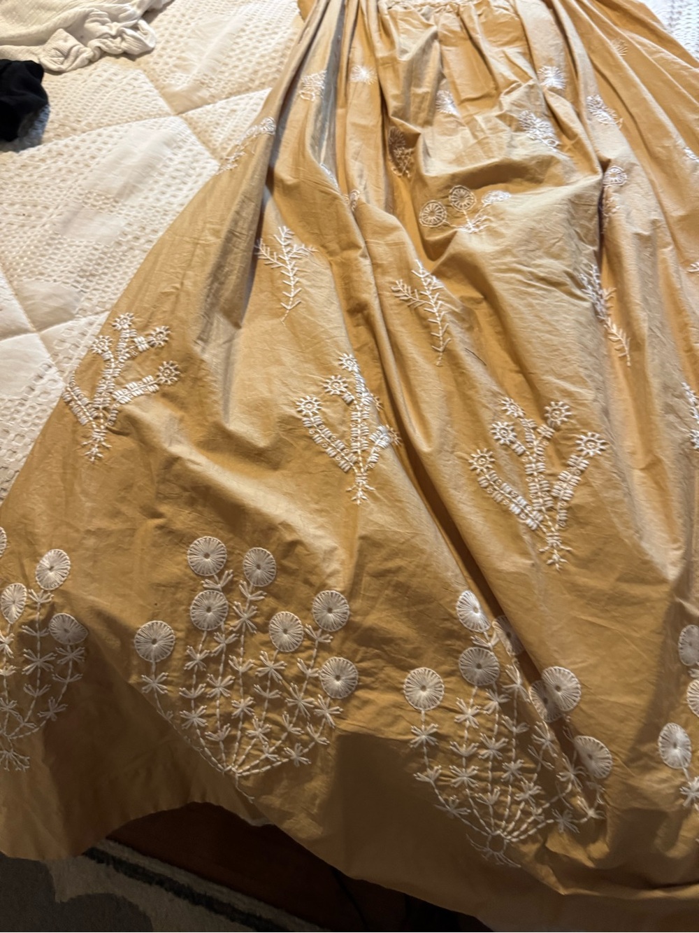 MOTHER The More Is More Embroidered Cotton Maxi S NWT - Picture 10 of 13